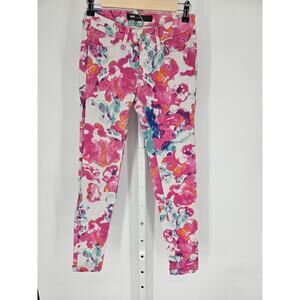 Levi's Strass Women Bright Floral Low Rise Skinny Slim Legging Jeans Size 27
